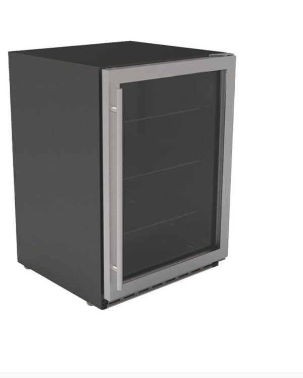 True Flame 24" 5.1cft Outdoor Rated Fridge w/Glass Door